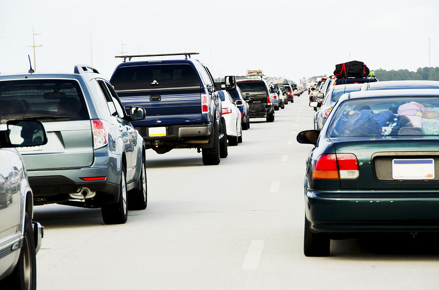 USA, North Carolina, Nags Head, Cars in traffic jam Photograph by Tetra Images