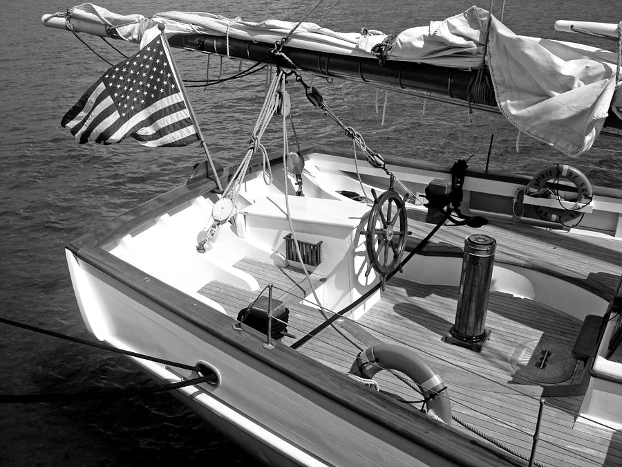 USA Sailboat Photograph by Ellen Tully