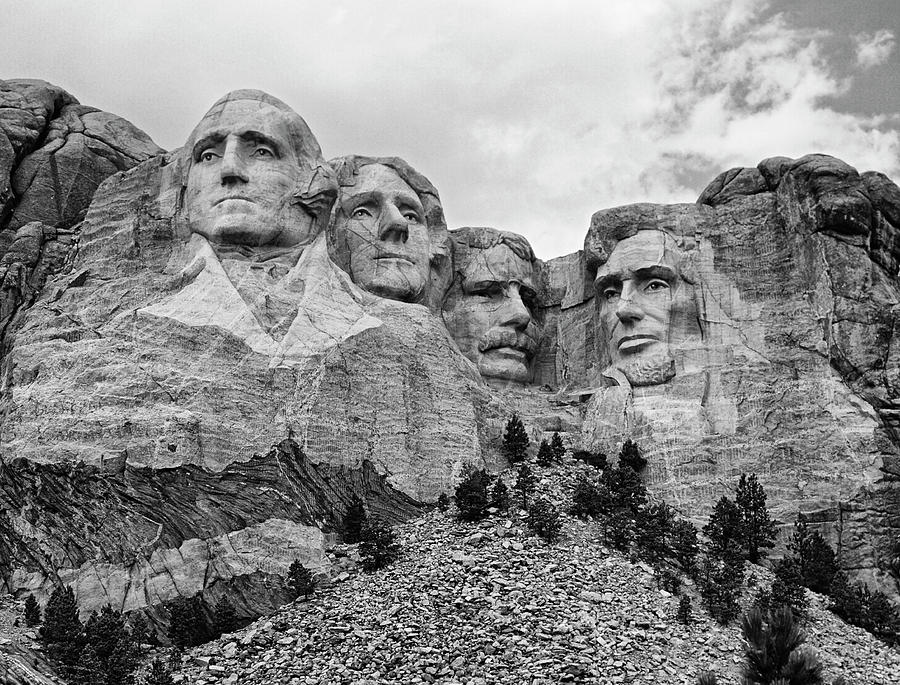 Black And White Photograph - USA, South Dakota, Mount Rushmore by Jaynes Gallery