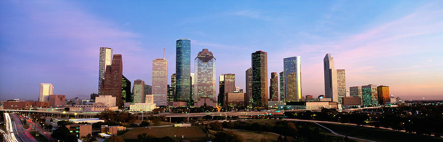 Usa, Texas, Houston, Twilight Photograph by Panoramic Images