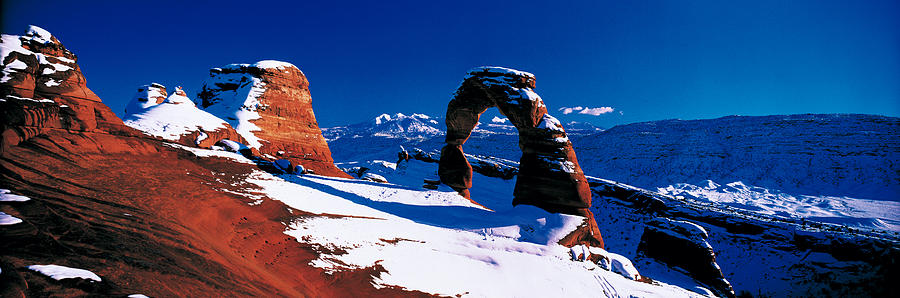 Usa, Utah, Delicate Arch, Winter Photograph by Panoramic Images