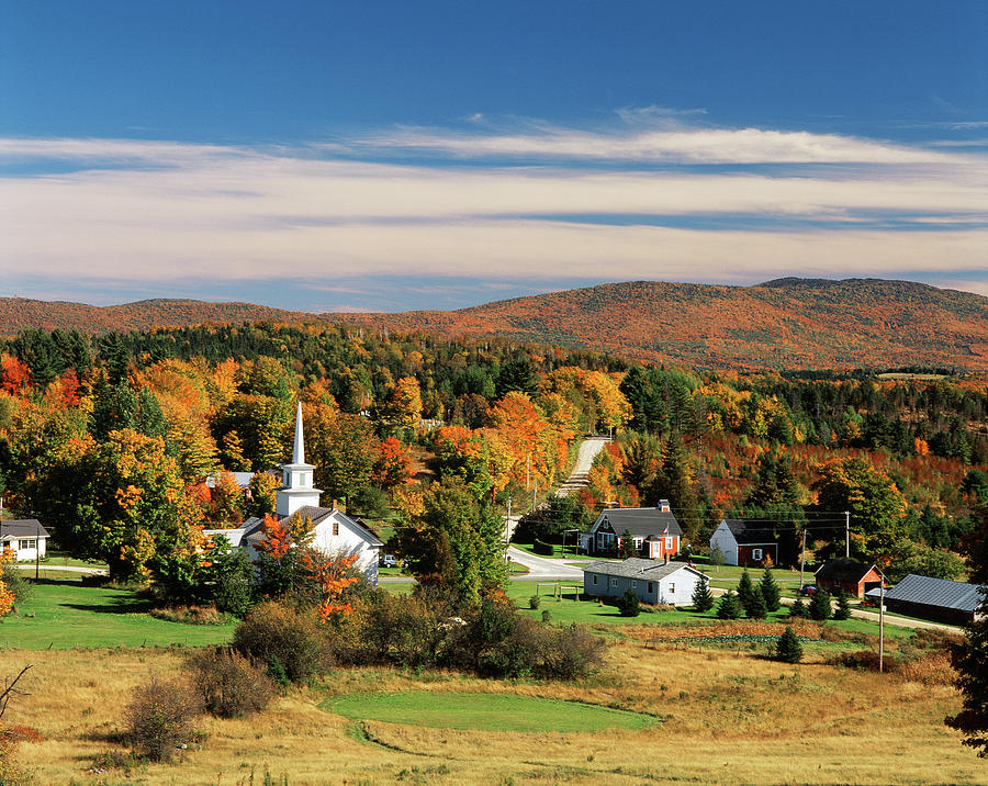 Architecture Photograph - USA, Vermont, Northeast Kingdom, View by Walter Bibikow