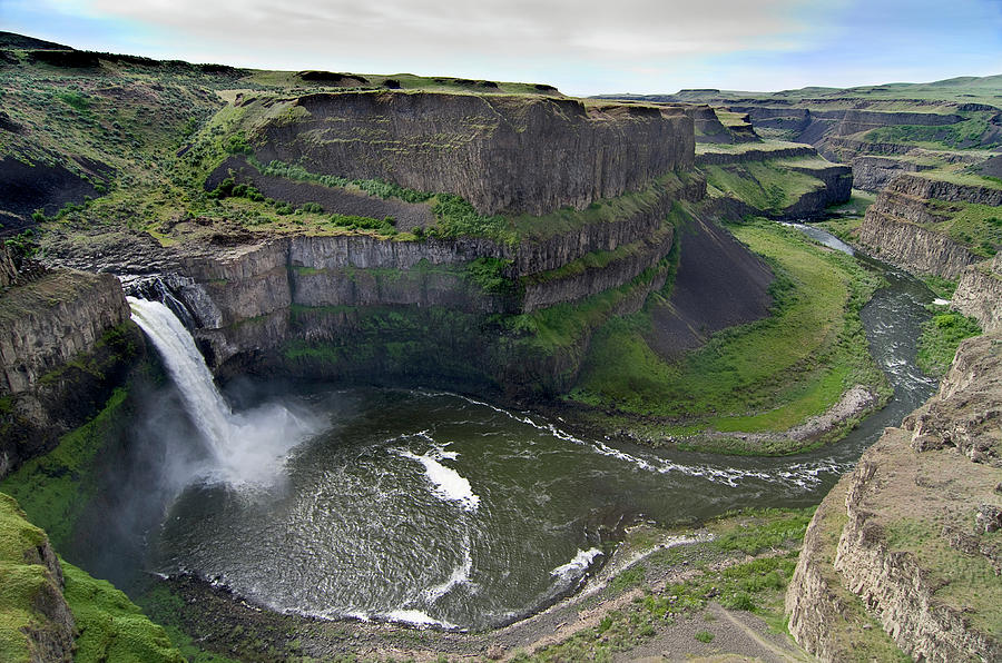Spring Photograph - USA, Wa, Palouse Falls State Park by Charles Crust
