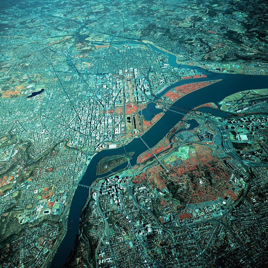 USA, Washington DC and Potomac River, aerial view Photograph by Stocktrek