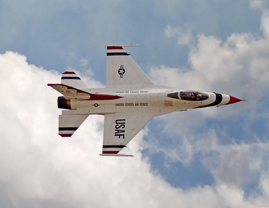 USAF Thunderbird Jet Topside Photograph by Jack Nevitt
