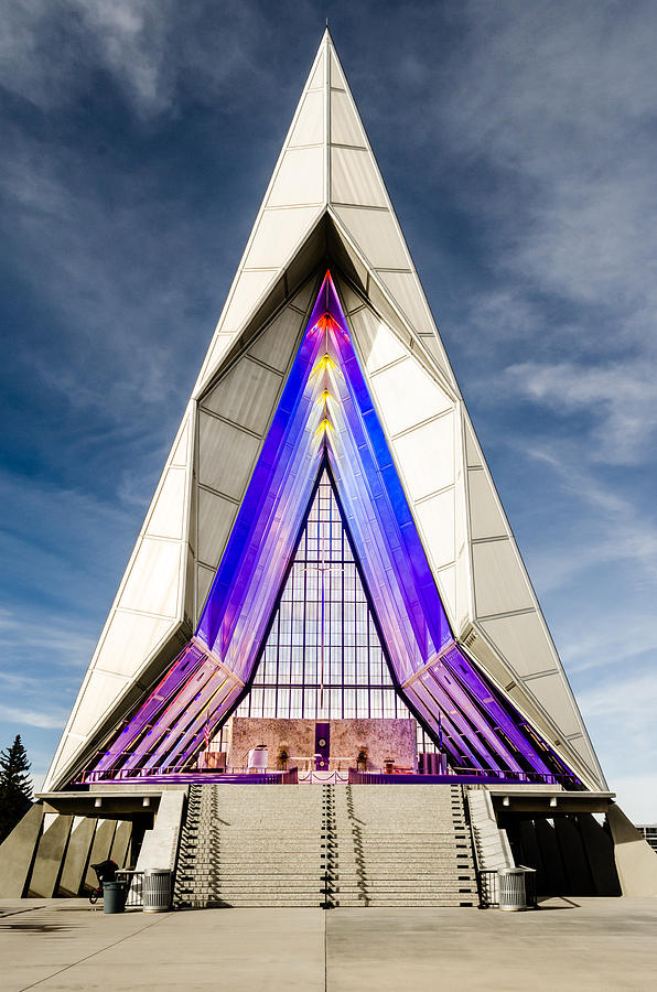 USAFA Chapel Front Interior and Exterior Photograph by Alan Marlowe