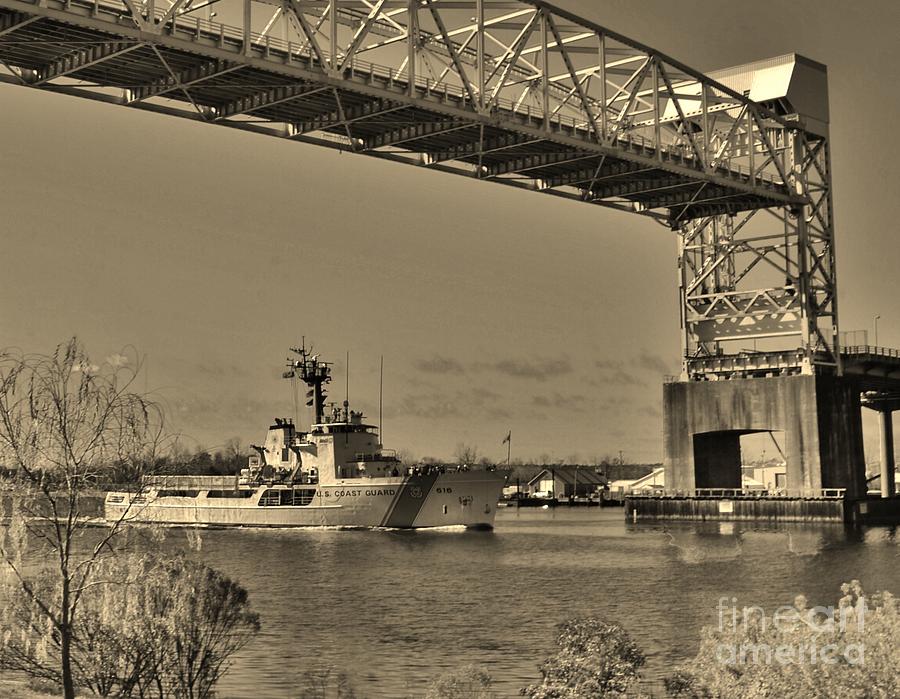 USCG Diligence In Sepia Photograph by Bob Sample