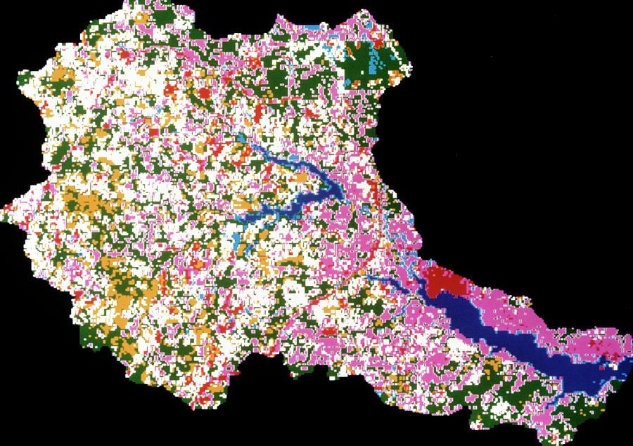 Landsat Imagery Photograph - Use Of Landsat Satellite Data To Map Land by Nasa/science Photo Library