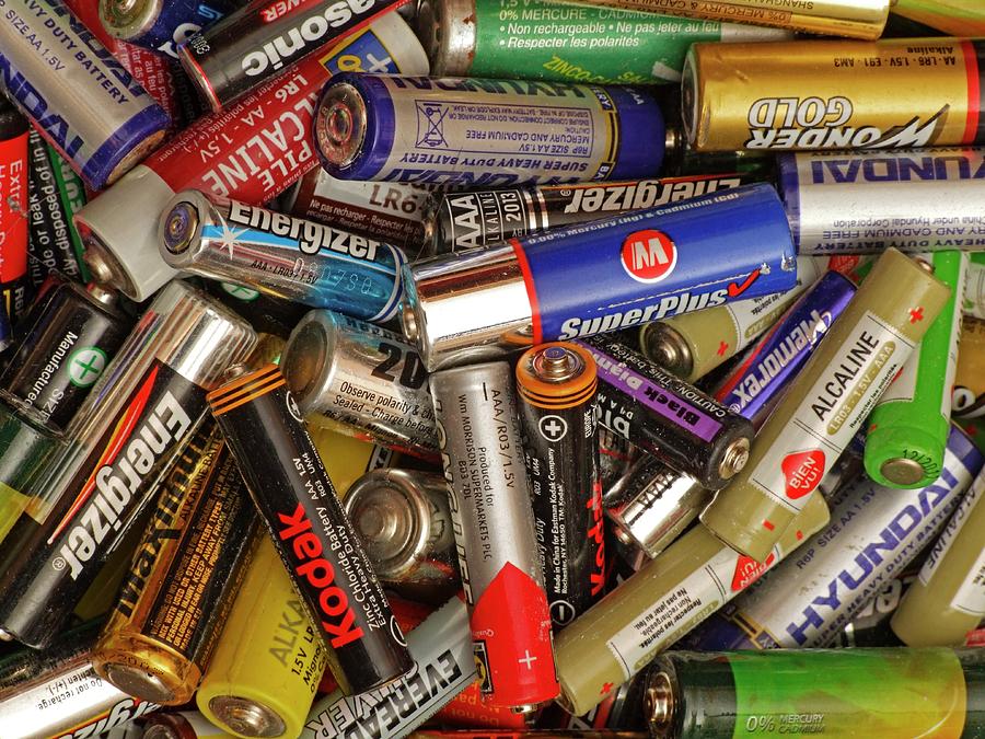 Used Batteries Photograph by Alex Bartel/science Photo Library - Pixels