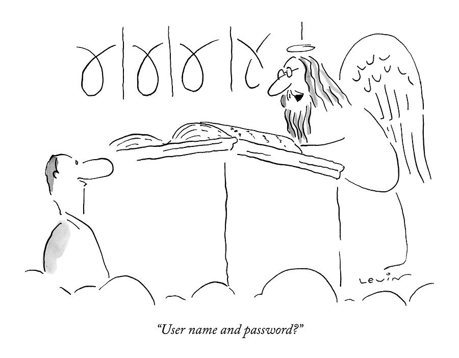 User Name And Password? Drawing by Arnie Levin