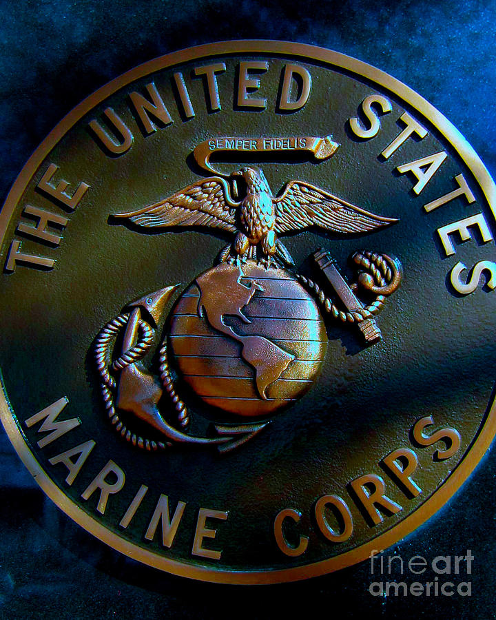 USMC Emblem 2 Photograph by Alan Metzger