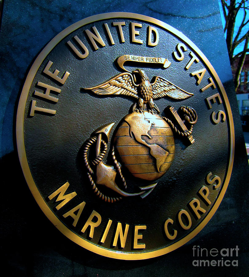 USMC emblem Photograph by Alan Metzger