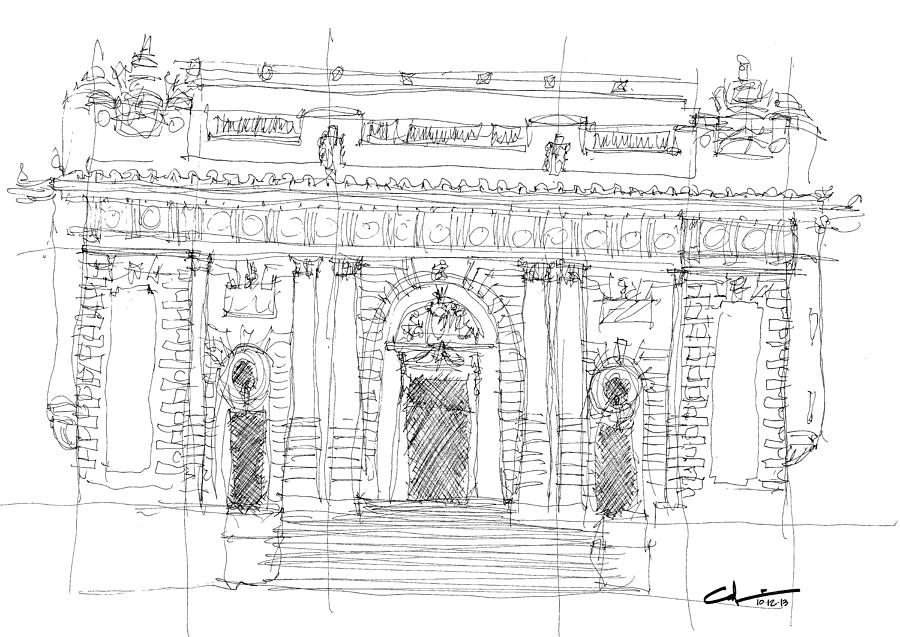 USNA Mother B Study Drawing by Calvin Durham