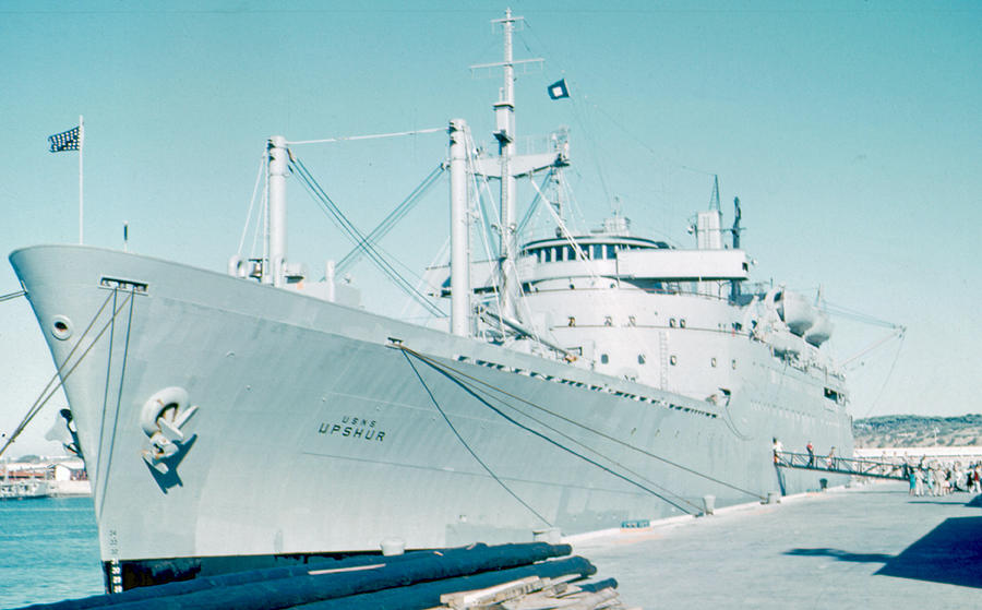 Troop Transport Photograph - USNS Upshur Rota Spain 1961 by Cumberland Warden Troop Transport Photograph - USNS Upshur Rota Spain 1961 by Cumberland Warden