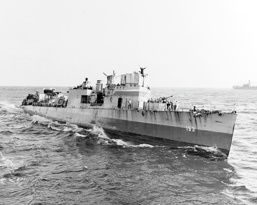 Uss Bernadou At Sea During The North Photograph by Stocktrek Images