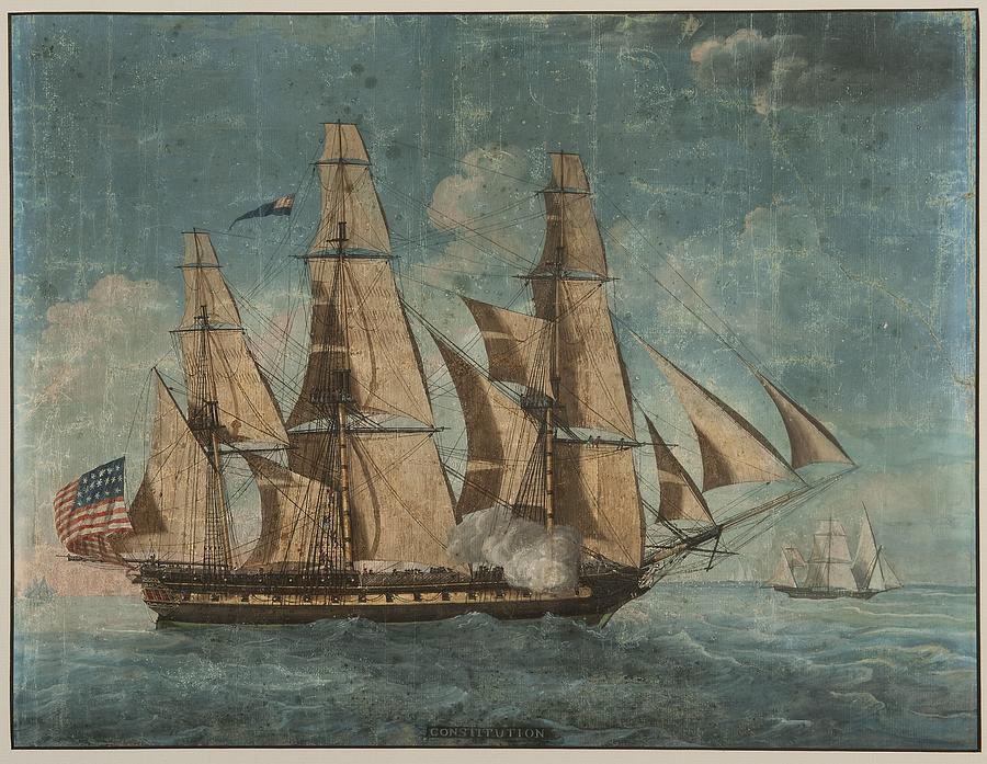 Sail Painting - USS Constitution 1803 by Celestial Images