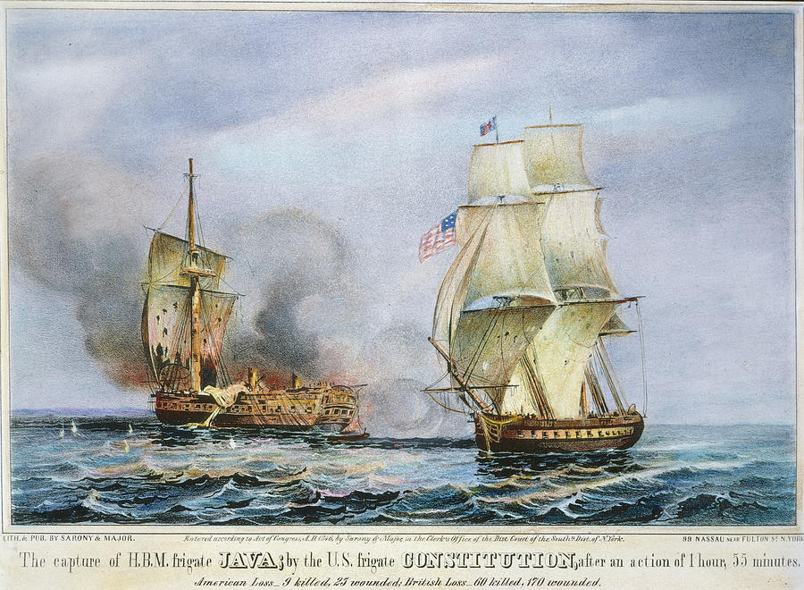 USS Constitution Battle Painting by Granger