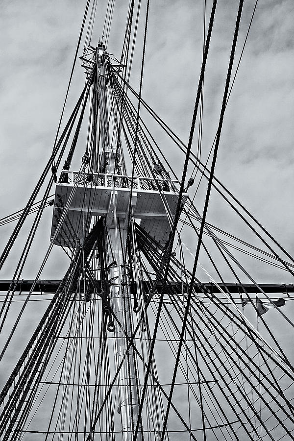 USS Constitution Mast Photograph by Susan Candelario