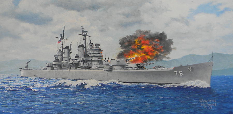 USS Helena Painting by Duwayne Williams