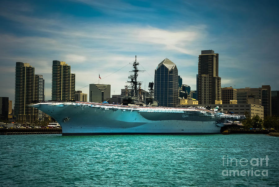 San Diego Photograph - USS MIDWAY MUSEUM CV 41 Aircraft carrier by Claudia Ellis