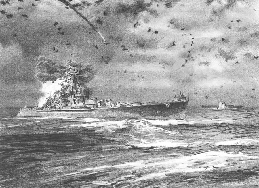 USS south dakota battle santa cruz pencil drawing Drawing by Mike Theuer USS south dakota battle santa cruz pencil drawing Drawing by Mike Theuer