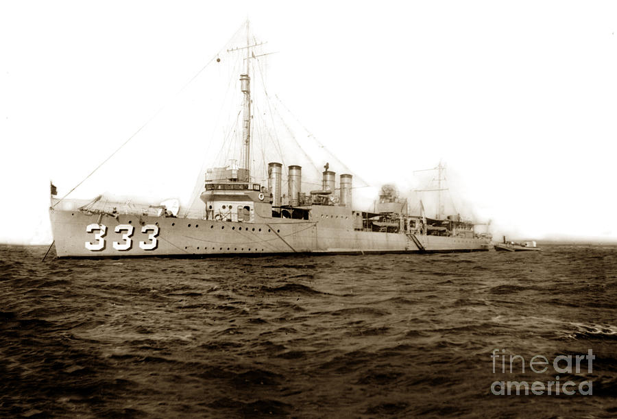San Francisco Photograph - U S S Sumner DD-333 USS Navy Destroyer  circa 1920 by Monterey County Historical Society