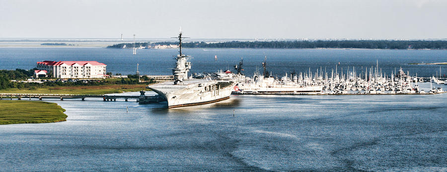 USS Yorktown Aircraft Carrier at Charleston Photograph by Kathy Clark