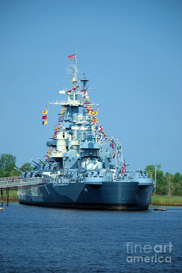 USSNC Battleship With All Its Colors Photograph by Bob Sample
