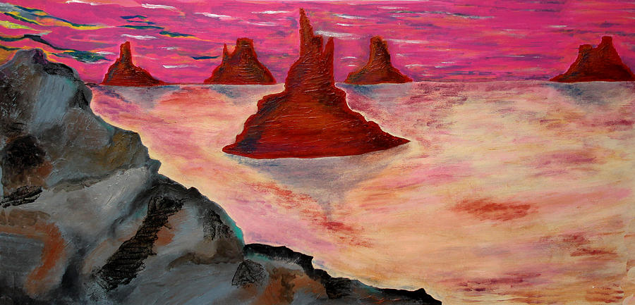 Utah Dusk Painting by Robert Handler