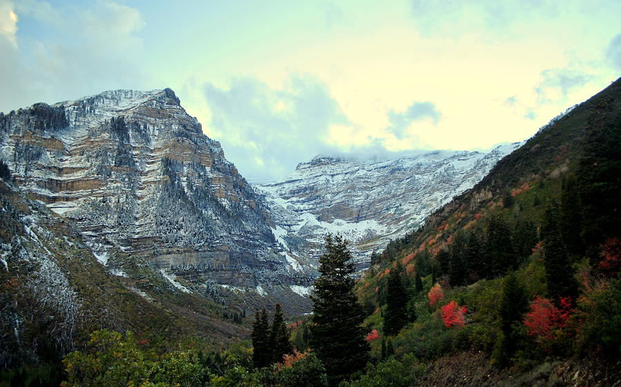 Utah first snow in fall Photograph by Nathan Abbott