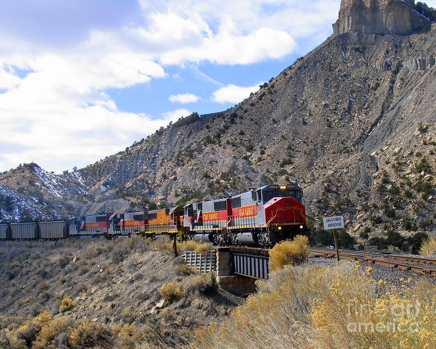 Utah Railway Coal Train Crossing Jacobs Bridge Photograph by Malcolm Howard