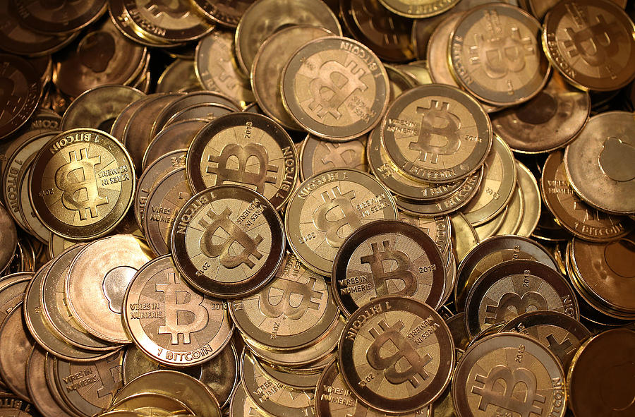 Utah Software Engineer Mints Physical Bitcoins Photograph by George Frey Utah Software Engineer Mints Physical Bitcoins Photograph by George Frey