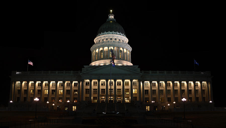 Utah State Capitol Front Photograph by David Andersen