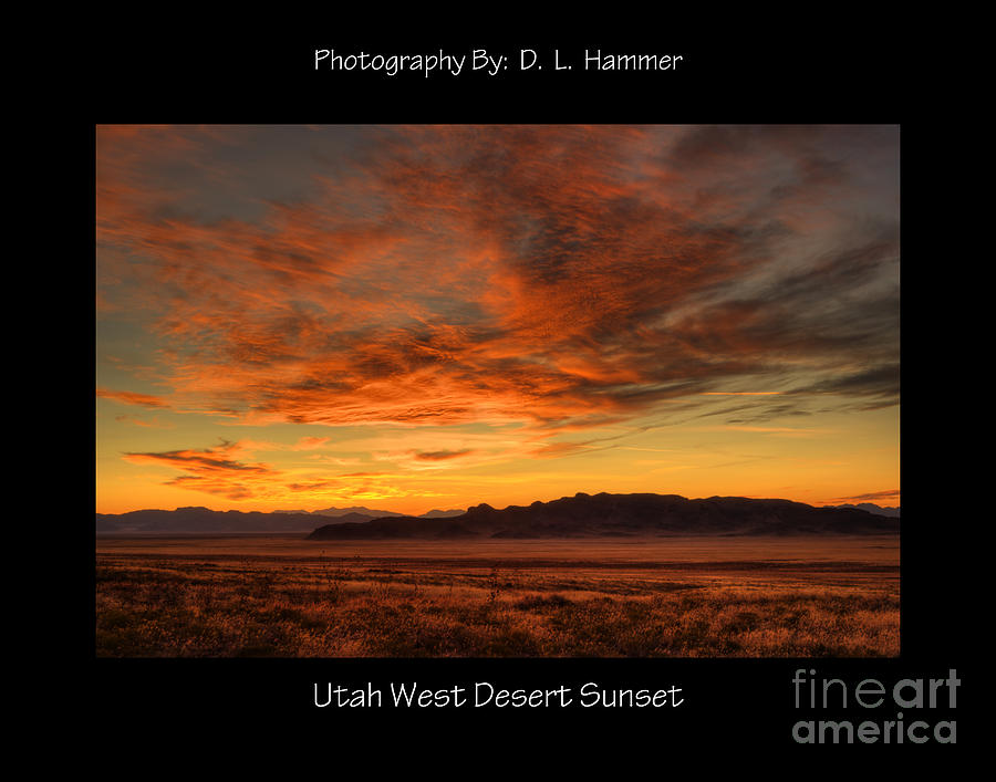 Utah West Desert Sunset Photograph by Dennis Hammer