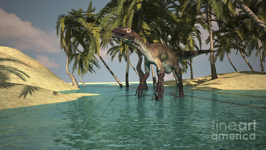 Utahraptor Roaming A Tropical Digital Art by Kostyantyn Ivanyshen ...