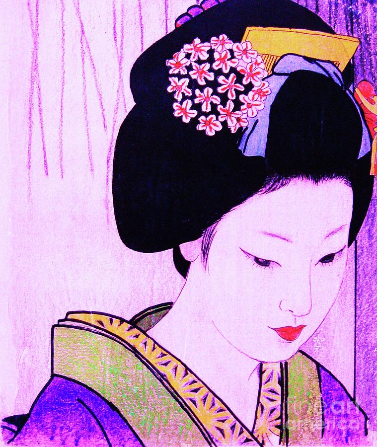 Utsukushii josei ichi Painting by Thea Recuerdo