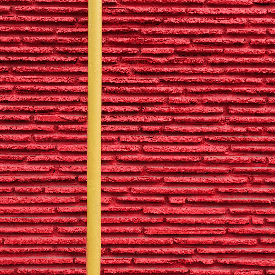Red Wall Photograph - UU by Lee Harland