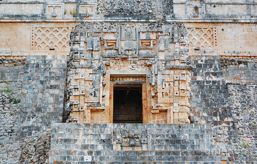 Uxmal Magicians Pyramid Alter Room  Photograph by Shawn OBrien
