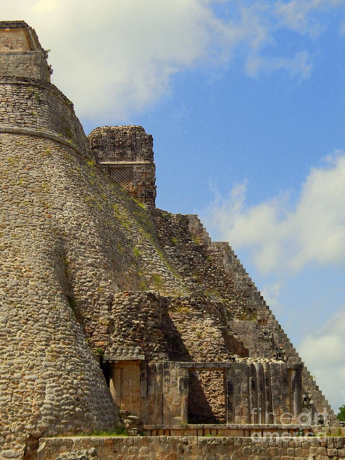 Uxmal Pyramid Yucatan Mexico Photograph by Michael Hoard