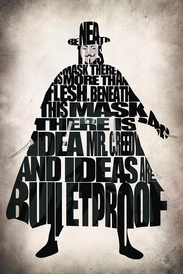 V for Vendetta Digital Art by Inspirowl Design