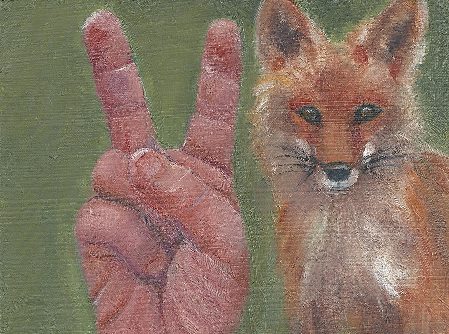V is for Vixen Painting by Jessmyne Stephenson