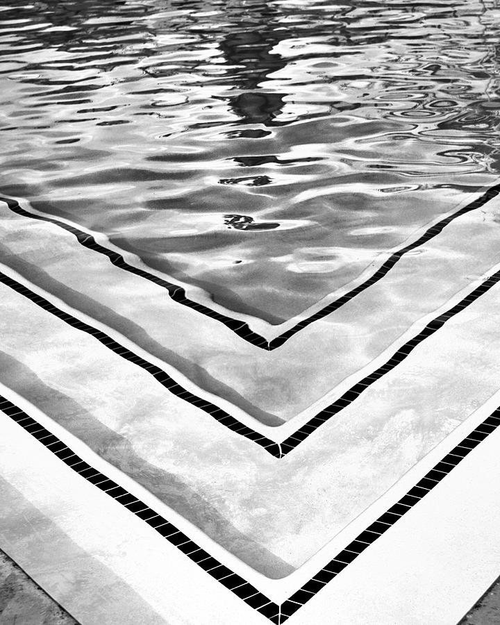THE V SHAPE POOL Palm Springs Photograph by William Dey