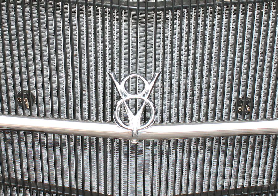 V8 Emblem On Ford Photograph
