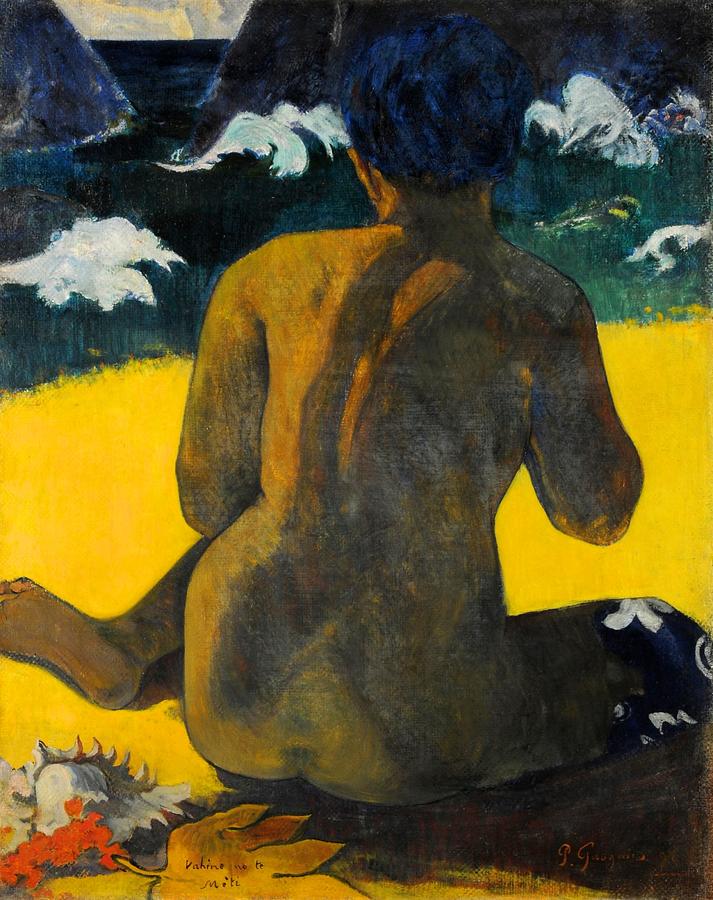 Impressionism Painting - Vahine no te miti by Paul Gauguin
