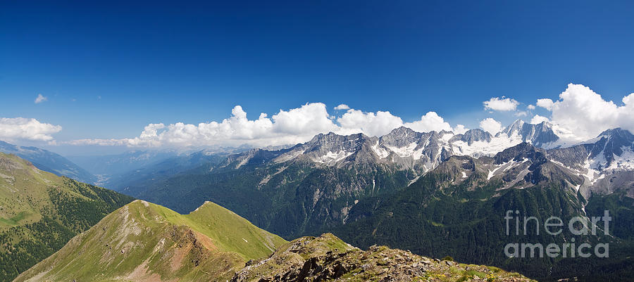 Val di Sole panoramic view Photograph by Antonio Scarpi