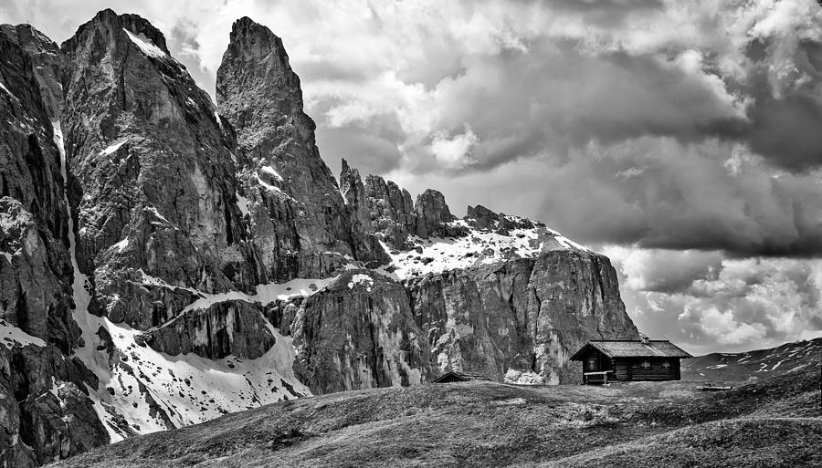 Black And White Photograph - Val Gardena Dolomites by Adele Buttolph