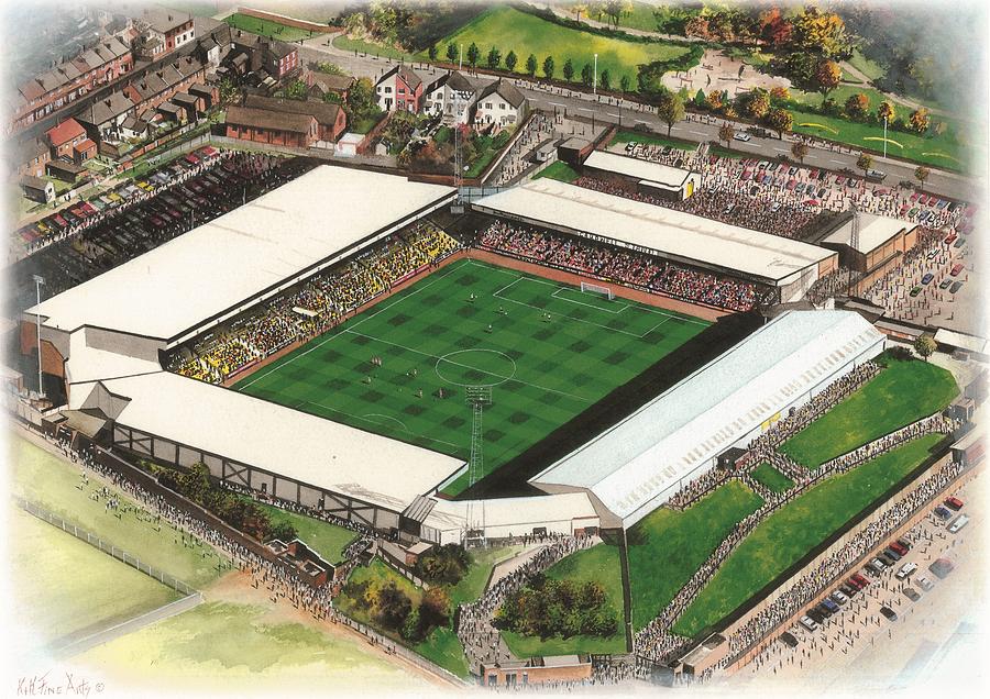 Football Painting - Vale Park - Port Vale by Kevin Fletcher
