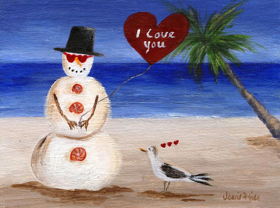 Valentine Beach Sandman Painting by Jamie Frier