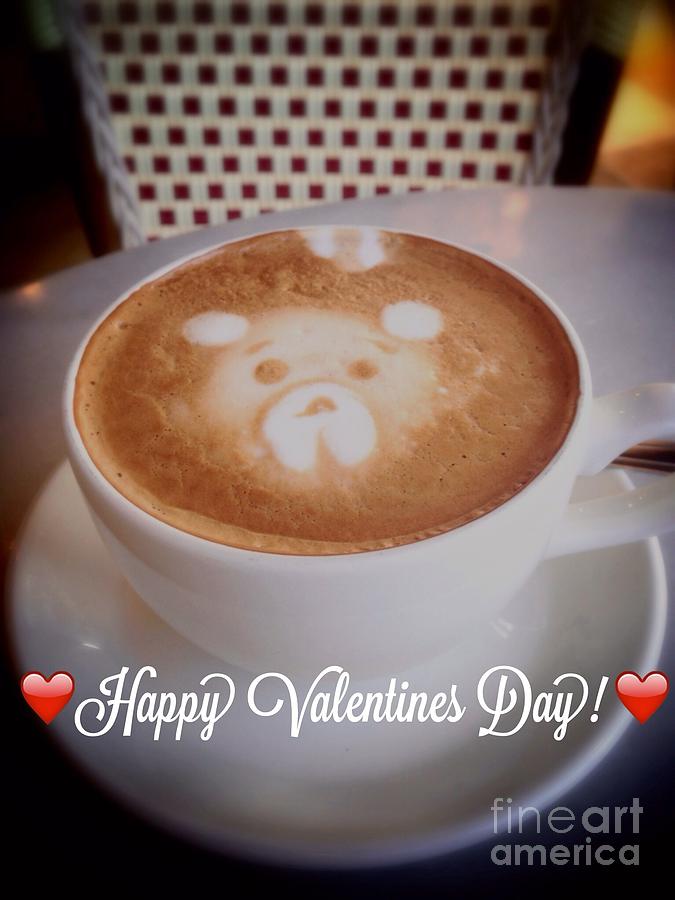 Valentine Bear Latte Photograph