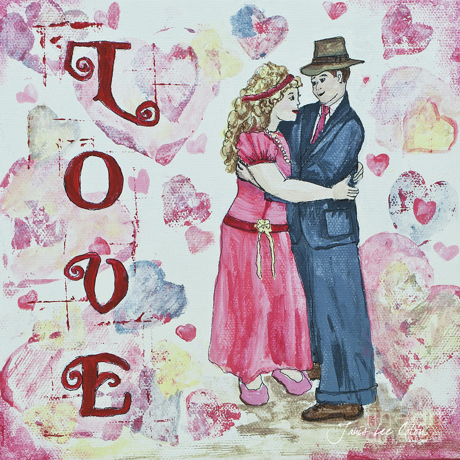 Valentine Love Painting by Janis Lee Colon